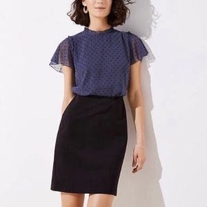 NWT Loft attached shirt and pencil skirt